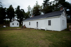 Inside Point Lookout reconstructed barracks and officers building