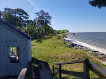 View ofthe beach behind the Office Quarters