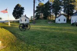 Fort Parade Ground with Cannon and flag pole